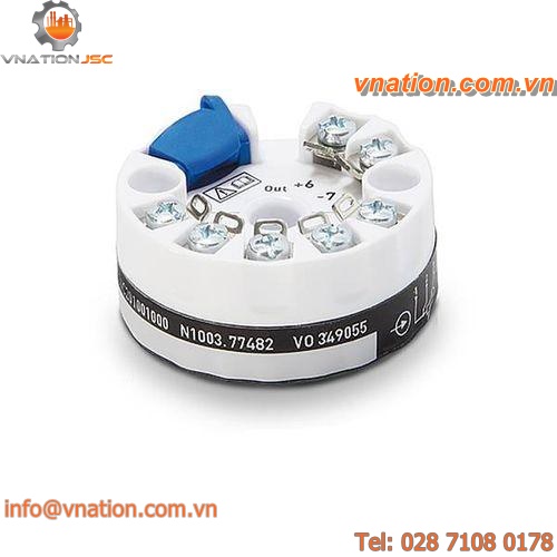 probe head-mounted temperature transmitter / resistance / analog / programmable