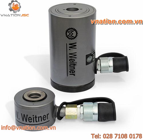 hydraulic cylinder / single-acting / hollow-plunger