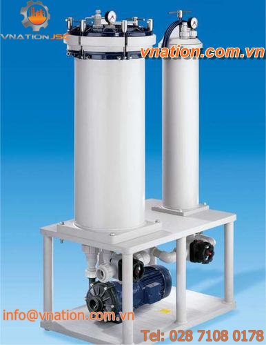 activated carbon filter housing / multi-cartridge / stainless steel