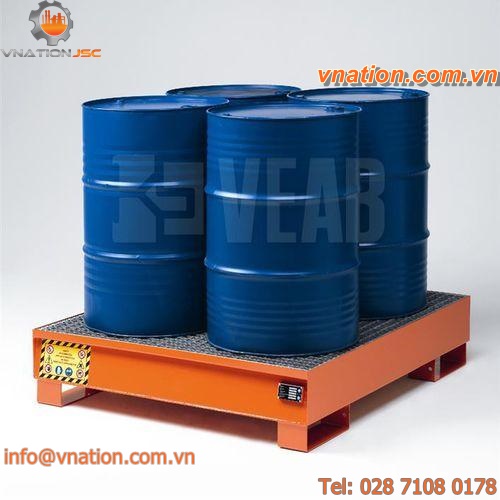 4-drum containment bund / multi-use / steel / rigid