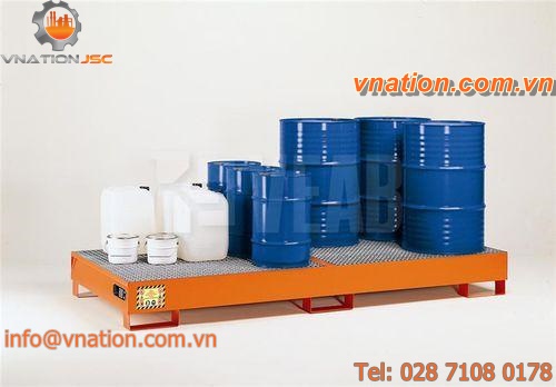 8-drum containment bund / multi-use / steel / rigid