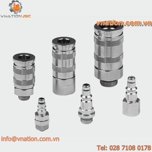 nickel-plated brass quick coupling / for compressed air