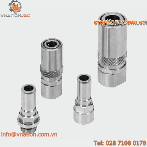 nickel-plated brass quick coupling / pneumatic