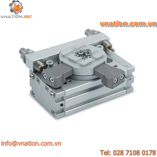 rotary actuator / pneumatic / rack-and-pinion / with external shock absorber