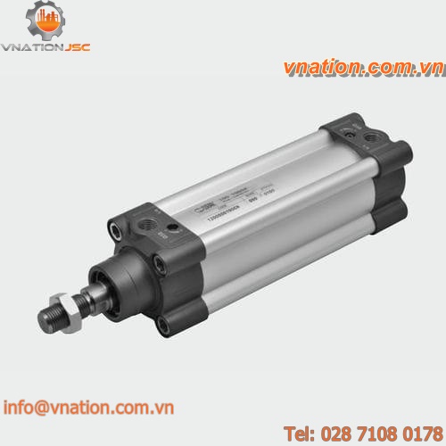 pneumatic cylinder / single-acting / low-friction / ISO