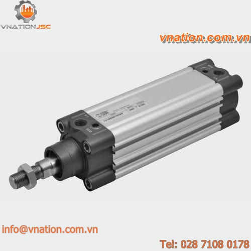 pneumatic cylinder / double-acting / single-acting / ISO