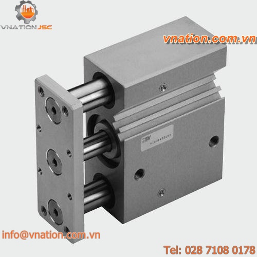 pneumatic cylinder / compact / heavy-duty / guided