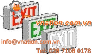 surface-mounted safety lighting / LED / flame-retardant / emergency exit