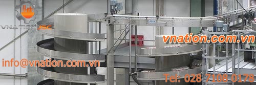 chain conveyor / for cans / bottle / spiral