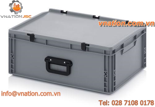 plastic crate / with handle / stackable