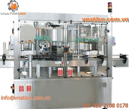 front labeler / in-line / bottle / automatic
