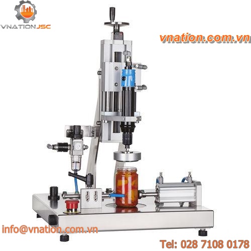 pneumatic capper / linear / manual / semi-automatic