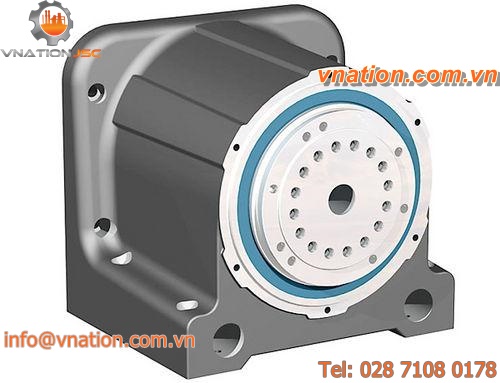 stepper motor-driven rotary indexing table / with face gear