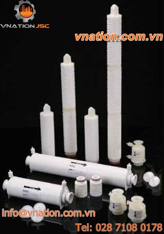 liquid filter cartridge / fine / PTFE / membrane