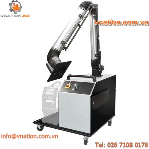 welding fume extractor / activated carbon filter / mobile / with extraction arm