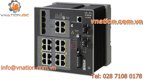 industrial network switch / Power over Ethernet / 20 ports / robust