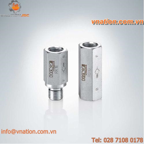 hydraulic check valve / in-line / foot