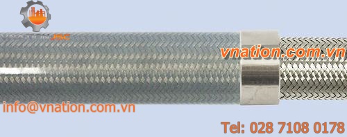 hose for pharmaceutical applications / stainless steel / rubber-coated
