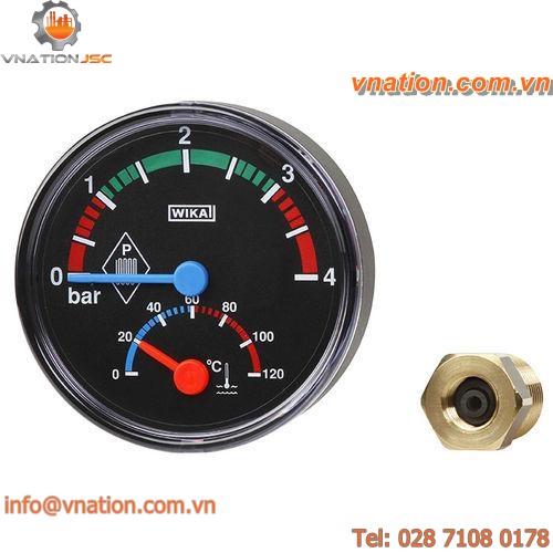 pressure gauge / Bourdon tube / analog / dial / process