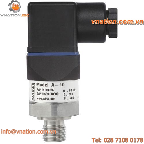 level measurement pressure transmitter / for gas / compact / stainless steel