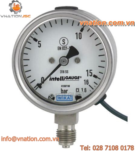 pressure gauge / Bourdon tube / analog / process / with electrical contact