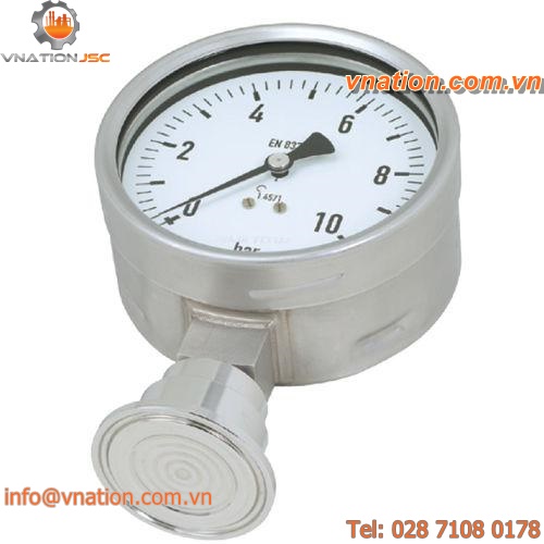 diaphragm seal with threaded connection / for pressure gauges / for sterile environments / for the food industry