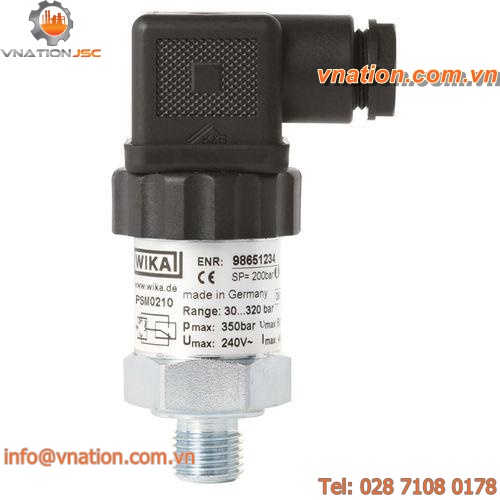 piston pressure switch / for gas / compact / for injection molding machines