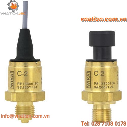 ultra heavy-duty pressure transmitter / for air compressors / brass