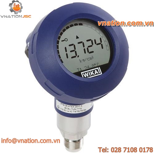 flush diaphragm pressure transmitter / with digital display / process / stainless steel