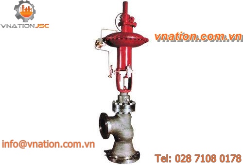 flange valve / corner / carbon steel / solids