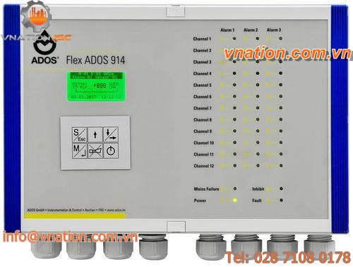 LCD display gas detection control unit / multi-channel