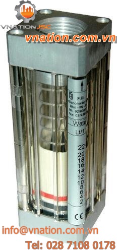 variable-area flow meter / plastic tube / for fluids / in metering tube