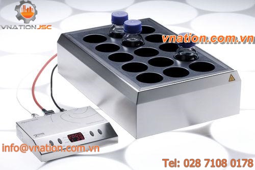warming heating block / agitating / for test tubes / ultra-flat