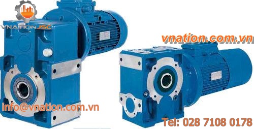 bevel electric gearmotor / orthogonal / helical / cast iron frame electric