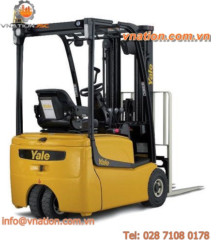 electric forklift / ride-on / narrow-aisle / compact