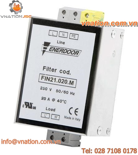 electronic filter for medical applications / power line / RFI / single-phase