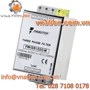 compact electronic filter / power line / EMI / three-phase