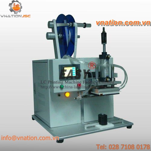top labelling machine / for containers / high-speed / semi-automatic