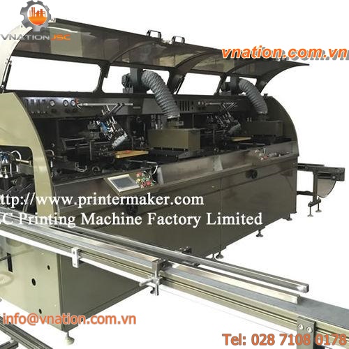 two-color stencil printer / for cylindrical products / automatic