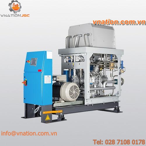 cooled pressure booster / piston / lubricated / nitrogen