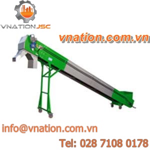 belt conveyor / for the recycling industry / inclined / transport
