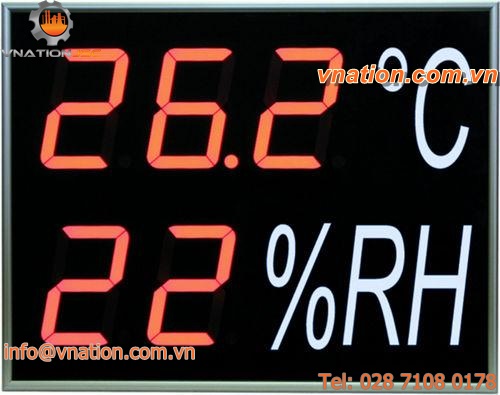 humidity indicator / temperature / 7-segment / LED