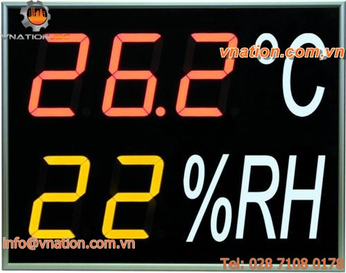humidity indicator / temperature / 7-segment / LCD