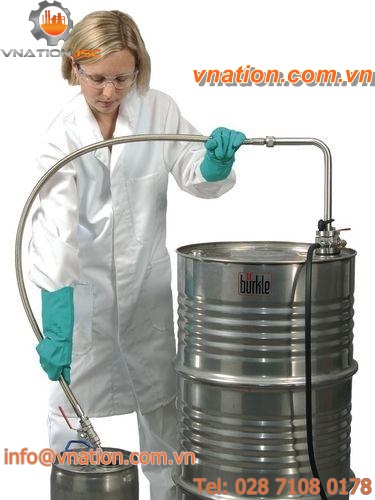 solvent pump / foot-operated / semi-submersible / stainless steel