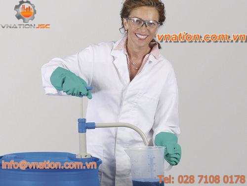 chemical pump / manual / semi-submersible / for aggressive media