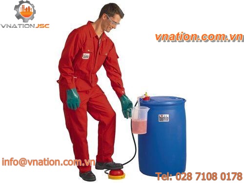 acid pump / manual / semi-submersible / for corrosive fluids
