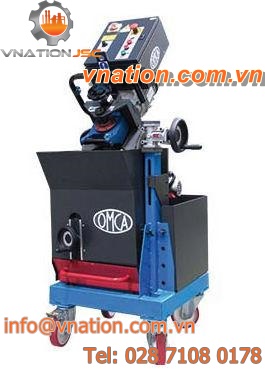mobile chamfering machine / electric / for sheet metal / with automatic feeder