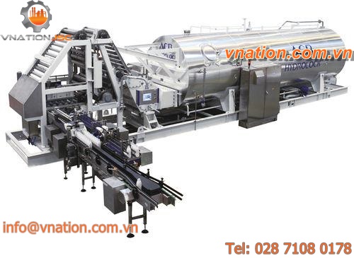 process sterilizer / rotary / horizontal / for the food industry