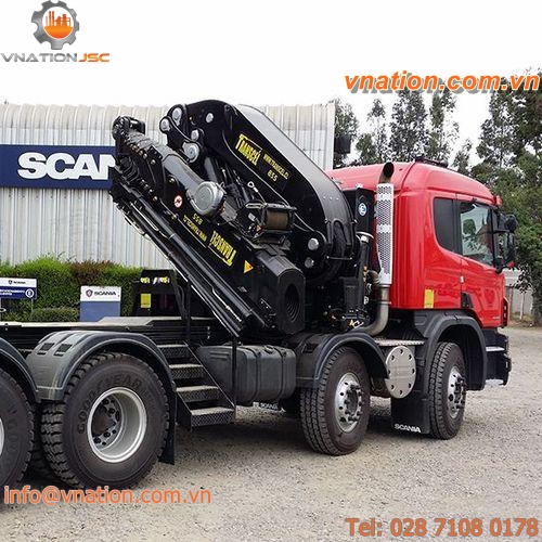 truck-mounted crane / boom / hydraulic / loading
