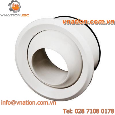 circular air diffuser / wall-mount / nozzle / metal